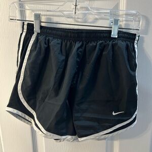 Nike Women's Black and White Athletic Shorts